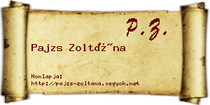 Pajzs Zoltána névjegykártya